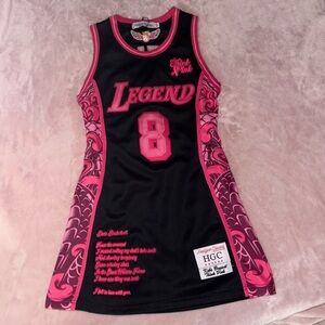 NWT Hot pink and black Headgear Kobe Bryant Legend Think Pink Jersey mini Dress